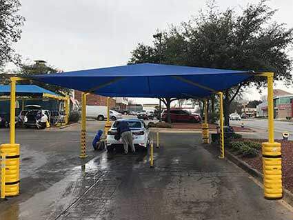 Covered SofTop Car Wash Shade