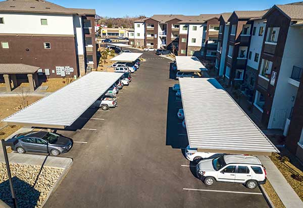 commercial Creekside apartments Creekside Apartments covered parking