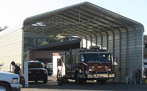 home tubular carports Fire Station Equipment Cover