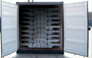 Container of frames delivered