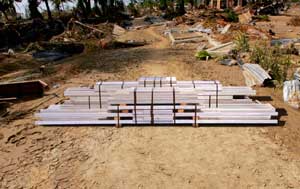 Individual frame set on site